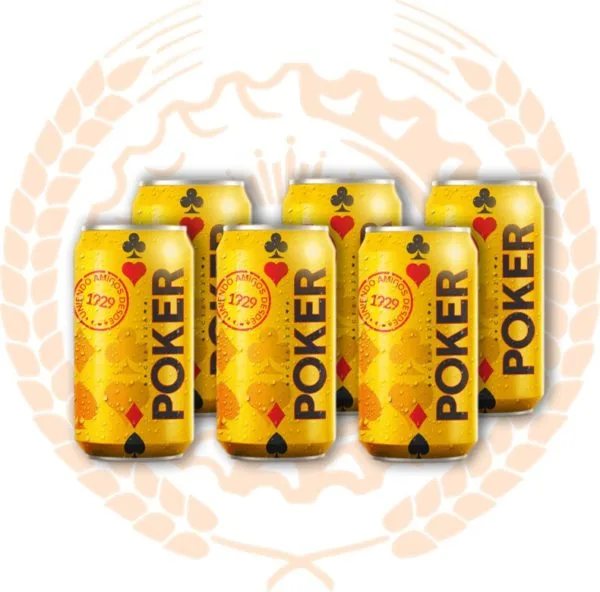 Cerveza Poker Lata 330ml Sixpack